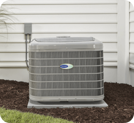Carrier air conditioning unit outside of house